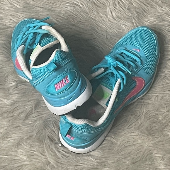 NIKE Flex Trainer Women's Size 9 Blue Running Training Teal Aqua Pink Swoosh - Picture 5 of 5